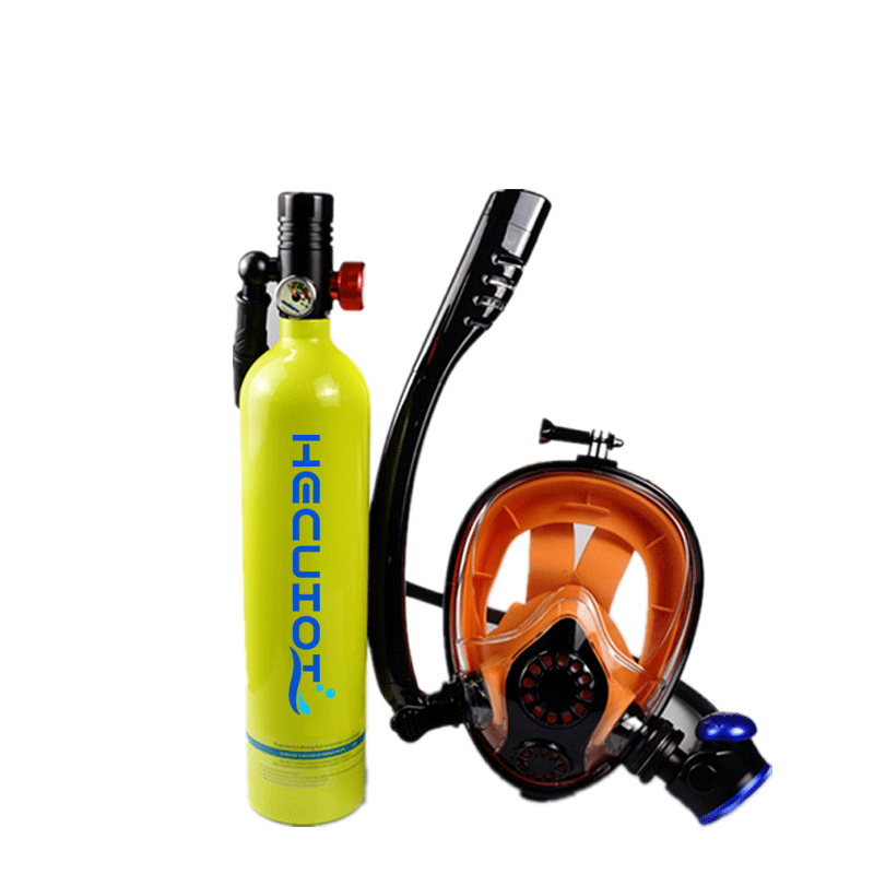 Freediving Mask Set - مجموعة خزان غوص صغيرة 1LScuba، أسطوانة
