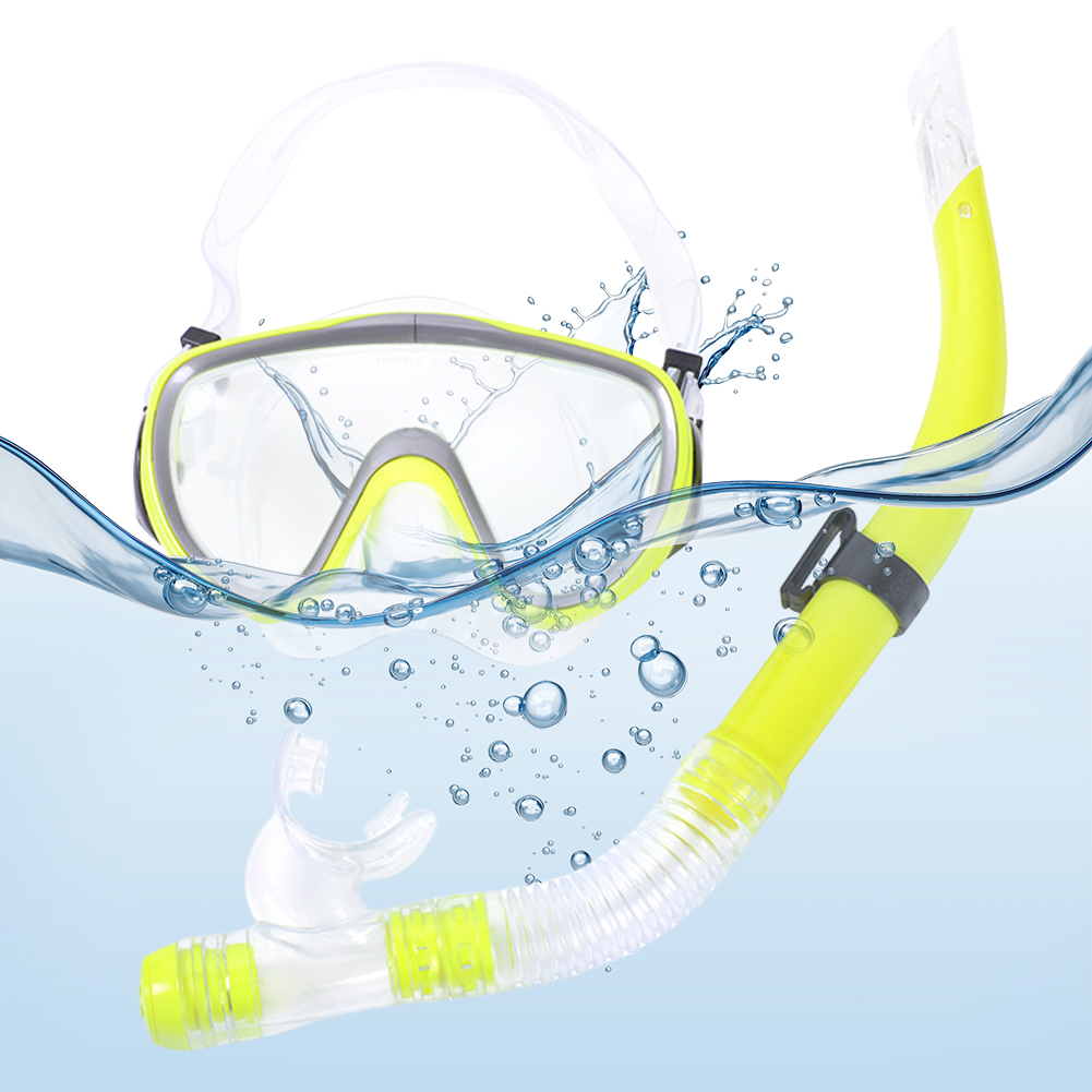 Freediving Mask Set - طقم قناع غوص وأنبوب تنفس قابل