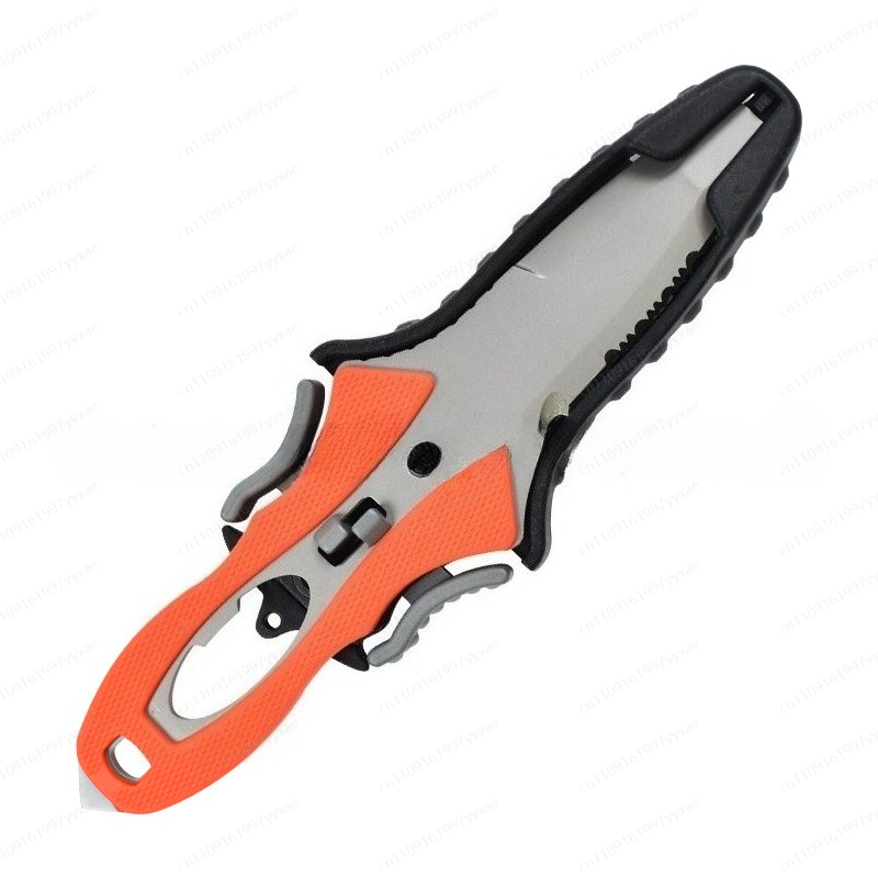 Dive Knife Titanium - سكين إنقاذ مائي متعدد الوظائف، قاطع