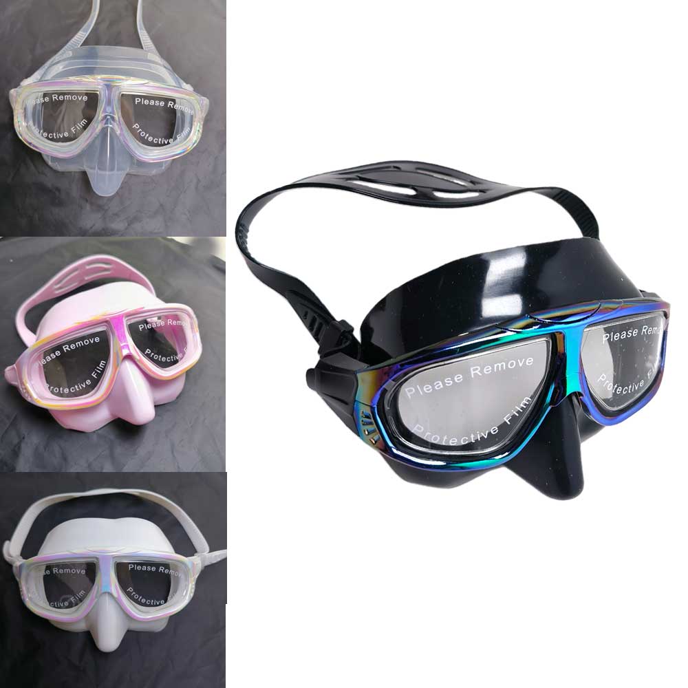 Freediving Mask Set - قناع غوص حر للجنسين بحجم منخفض