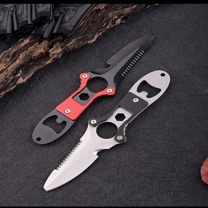 Dive Knife Titanium - سكين متعدد الوظائف من الفولاذ المقاوم