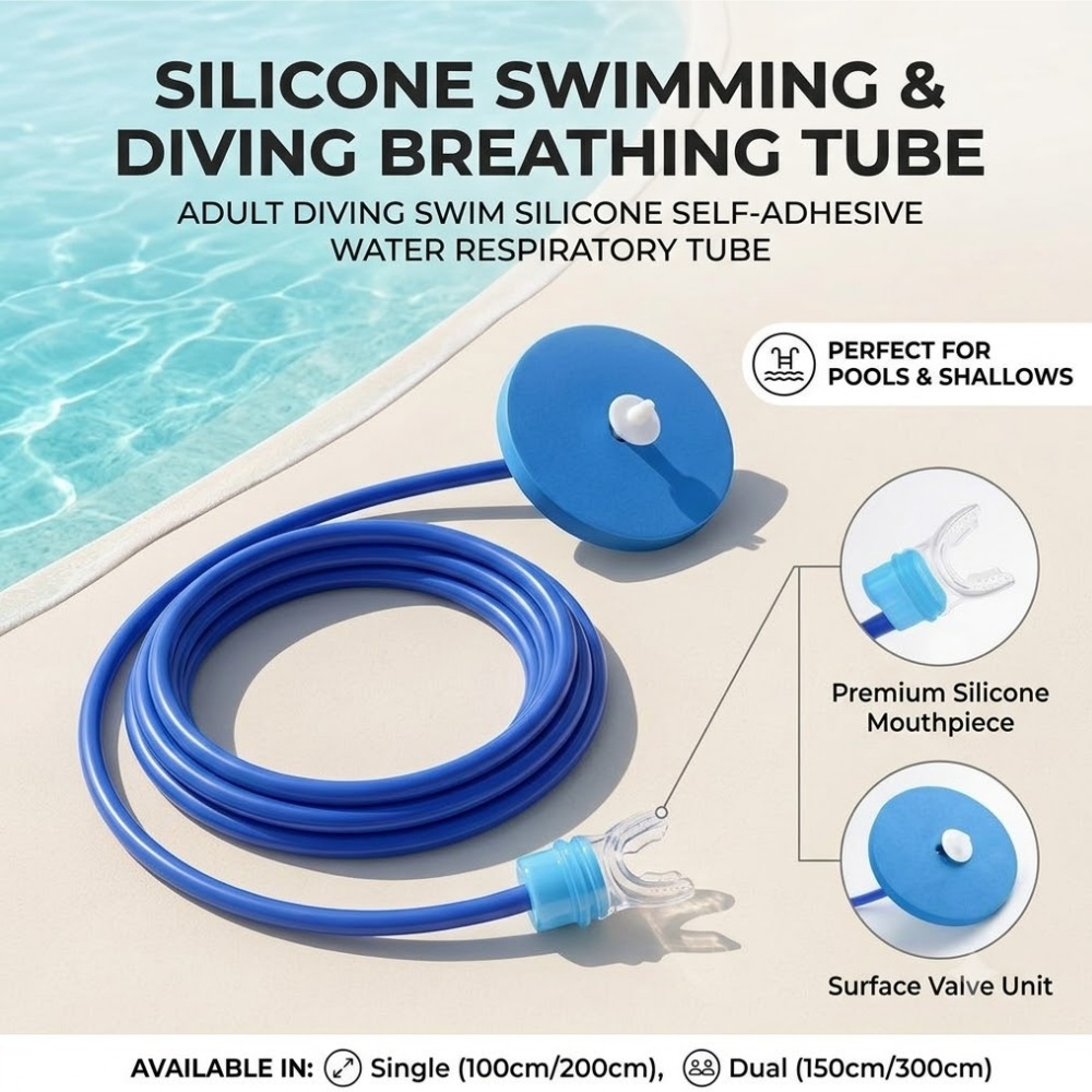 أنبوب تنفس مرن من السيليكون لل - مراجعة Snorkel Dry Top وسعره