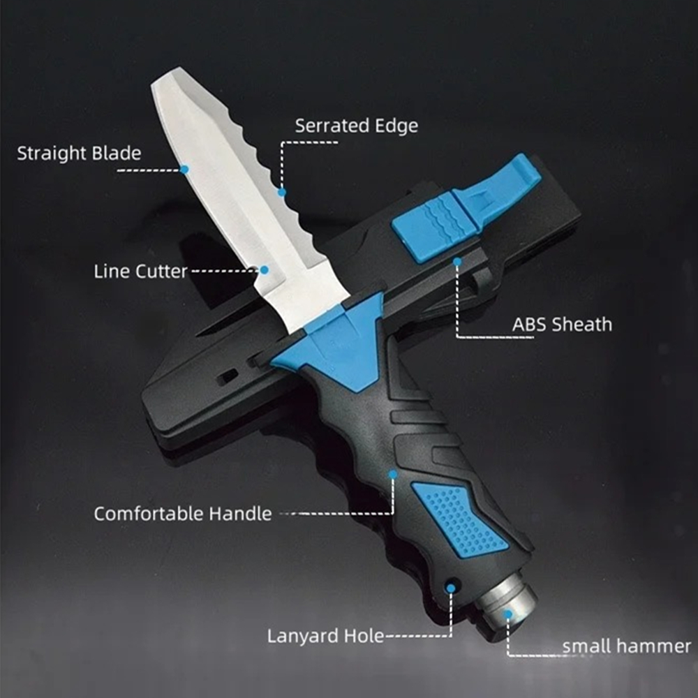 سكين غوص إنقاذ للإطفاء بثلاثة  - مراجعة Dive Knife Titanium وسعره