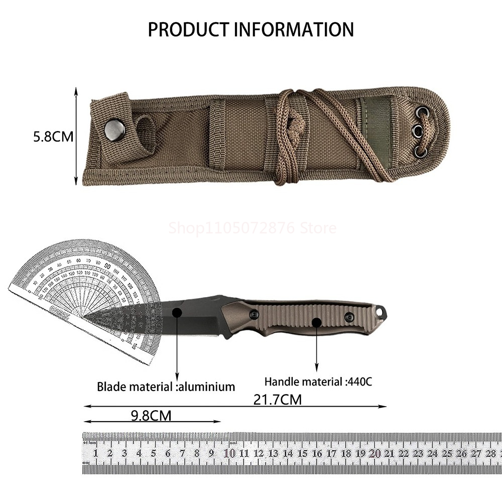 سكين مستقيم 140BK EDC للبقاء ع - مراجعة Dive Knife Titanium وسعره