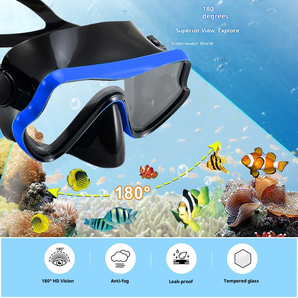 طقم غوص وسباحة: قناع غوص وغصّة - مراجعة Freediving Mask Set وسعره